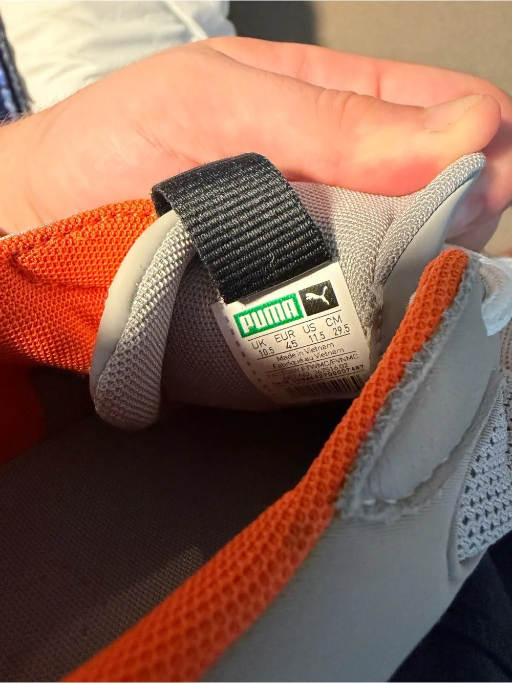 PUMA Kids' Colorblock Runner Sneaker - Gray/Yellow/Orange